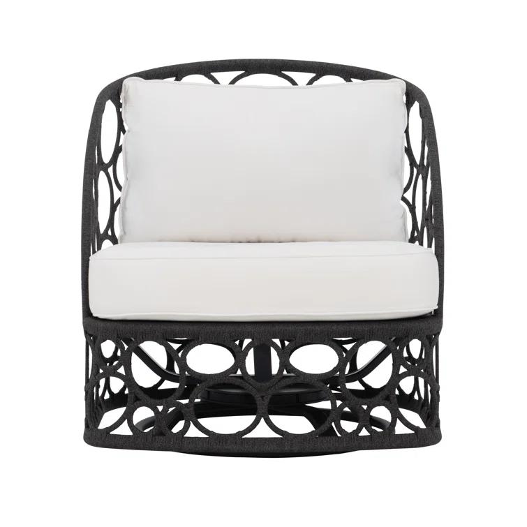 Bernhardt Bali Swivel Wicker Outdoor Lounge Chair