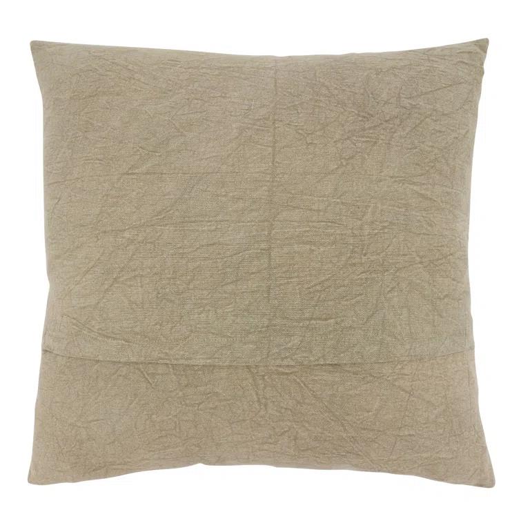 Saro Genevieve Collection Appliqued Cotton Pillow Cover