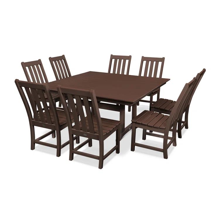Vineyard 9-Piece Farmhouse Trestle Dining Set