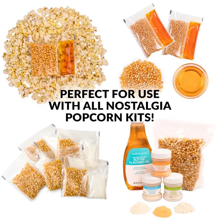 Nostalgia Nostalgia PC25RW 2.5-Ounce Kettle Popcorn Cart, Makes 10-Cups of Popcorn, 48-Inches Tall, Red/White