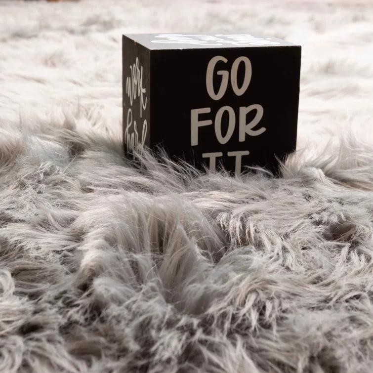 Luxury Faux Sheepskin Fur Area Rug Soft Fluffy Rugs, Shag Plush Carpet Faux Fur Rug For Bedroom Floor Sofa Living Room