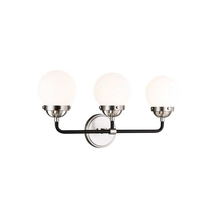 Generation Lighting Cafe 21.75-in 3 -Light Brushed Nickel Modern/contemporary Vanity light