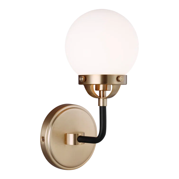 Generation Lighting Cafe 5.25-in W 1-Light Satin Bronze Modern/Contemporary Wall Sconce