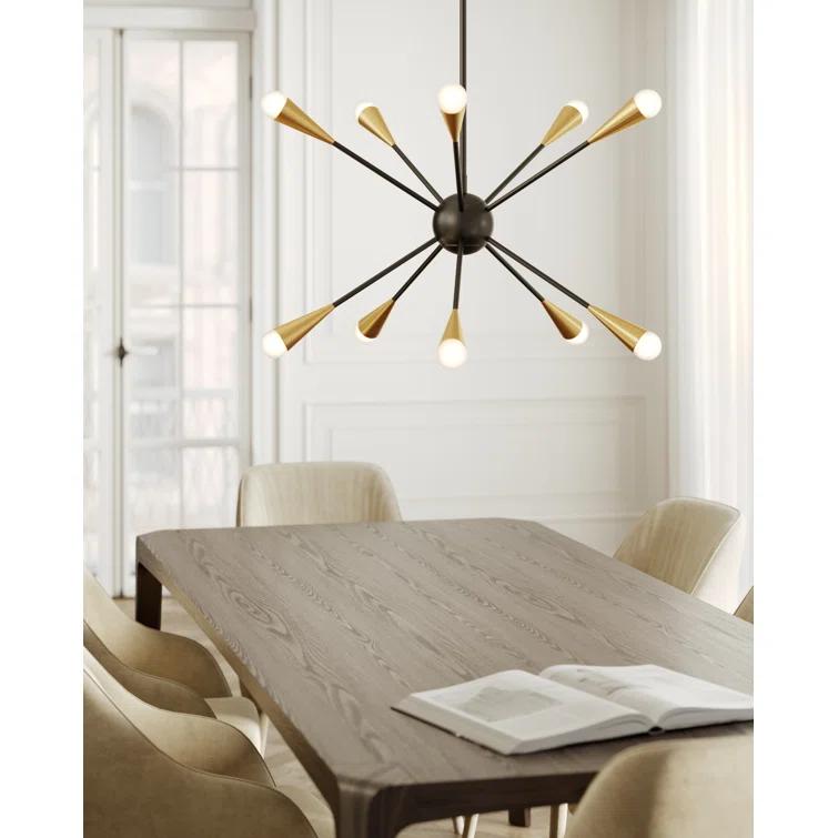 Ellen DeGeneres Polished Nickel Sputnik 10-Light Chandelier
