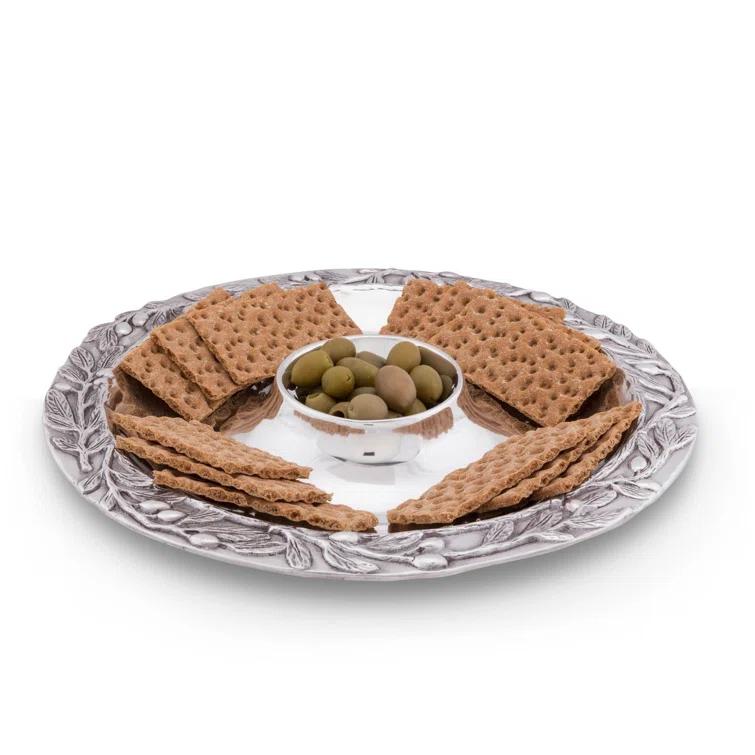 Arthur Court Designs Arthur Court Designs Tuscan Aluminum Chips And Dip Platter