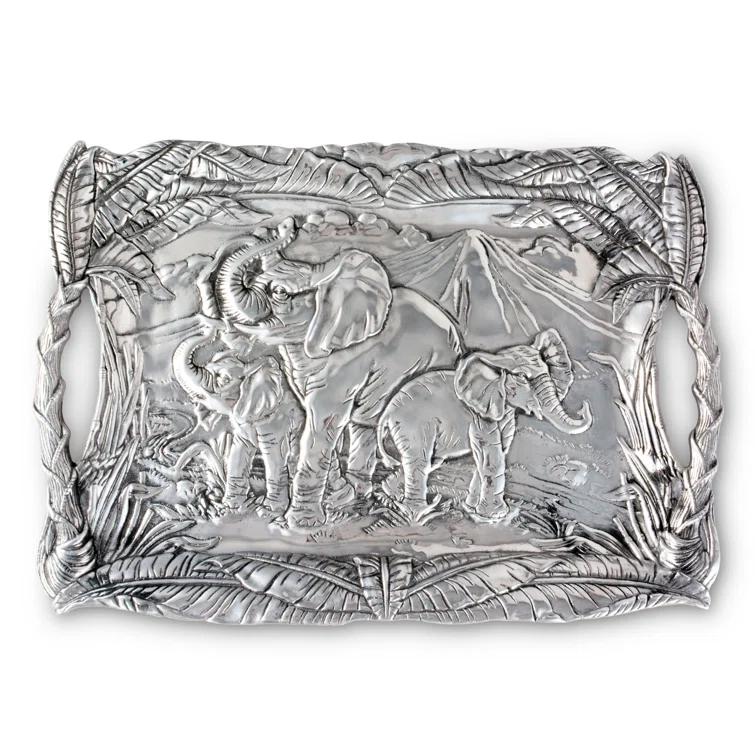 Arthur Court Designs Elephant Metal Tray