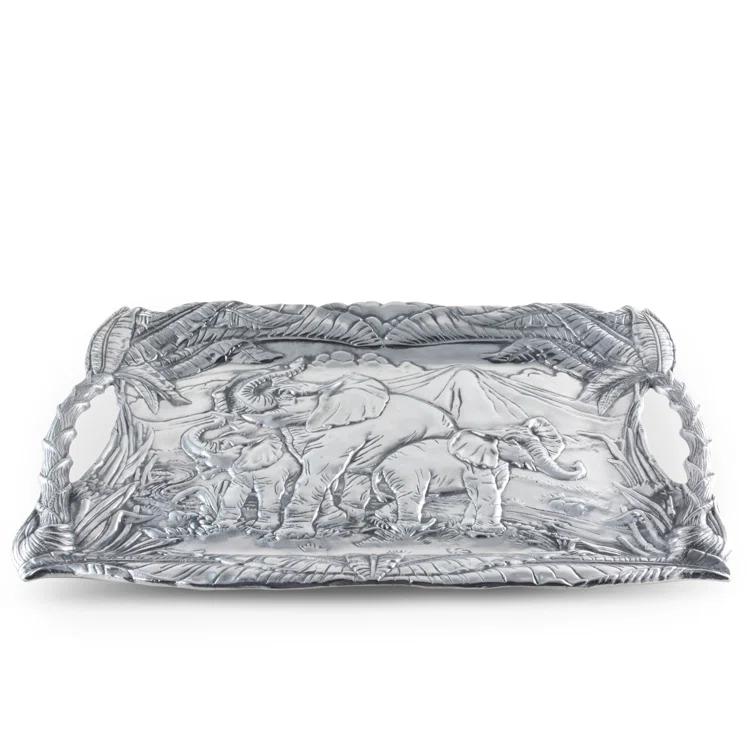 Arthur Court Designs Elephant Metal Tray