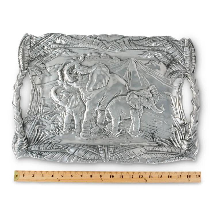 Arthur Court Designs Elephant Metal Tray