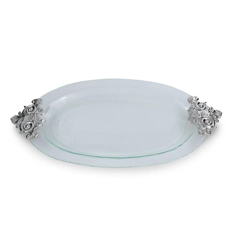 Arthur Court Designs Arthur Court Designs Fleur De Lis Glass Platter