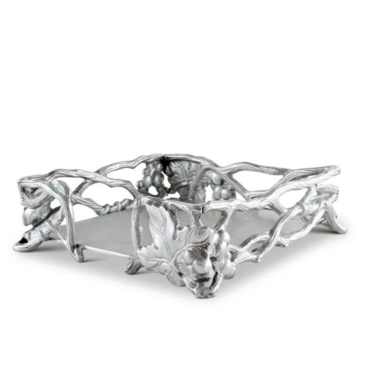 Arthur Court Designs Grape Metal Flat Napkin Holder