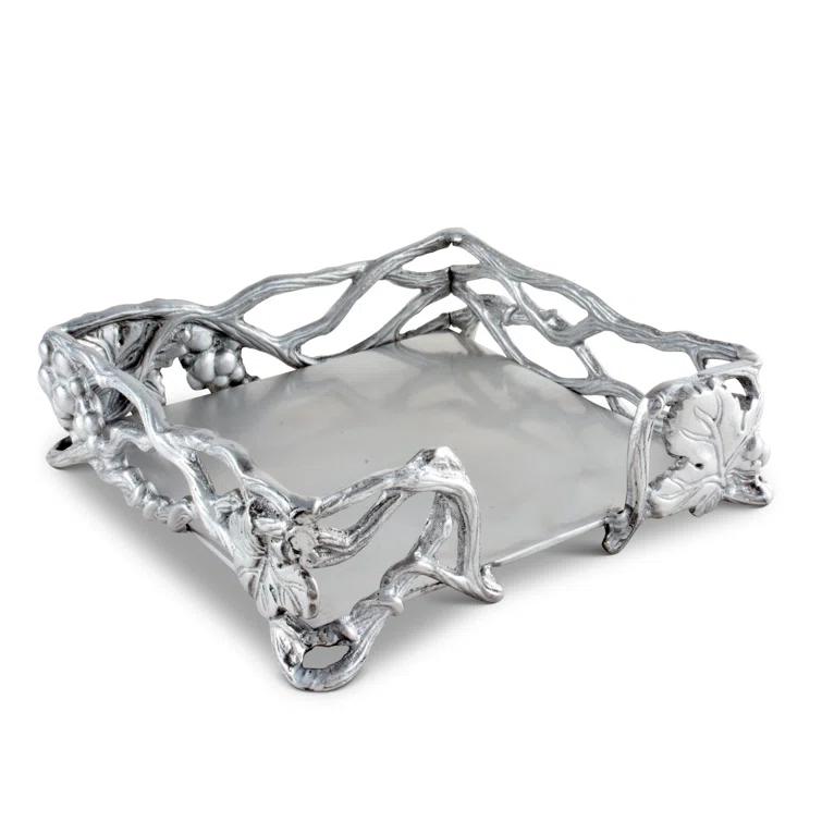 Arthur Court Designs Grape Metal Flat Napkin Holder