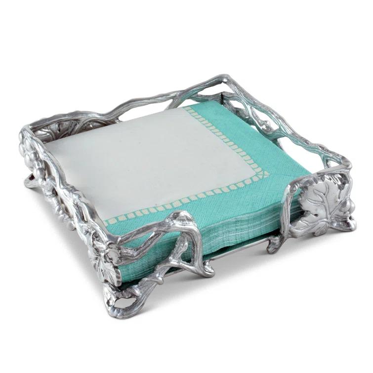 Arthur Court Designs Grape Metal Flat Napkin Holder