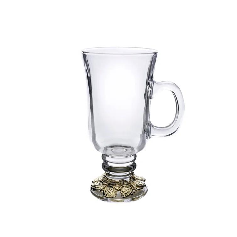 Arthur Court Designs Butterfly Plated Glass Irish Coffee Mug