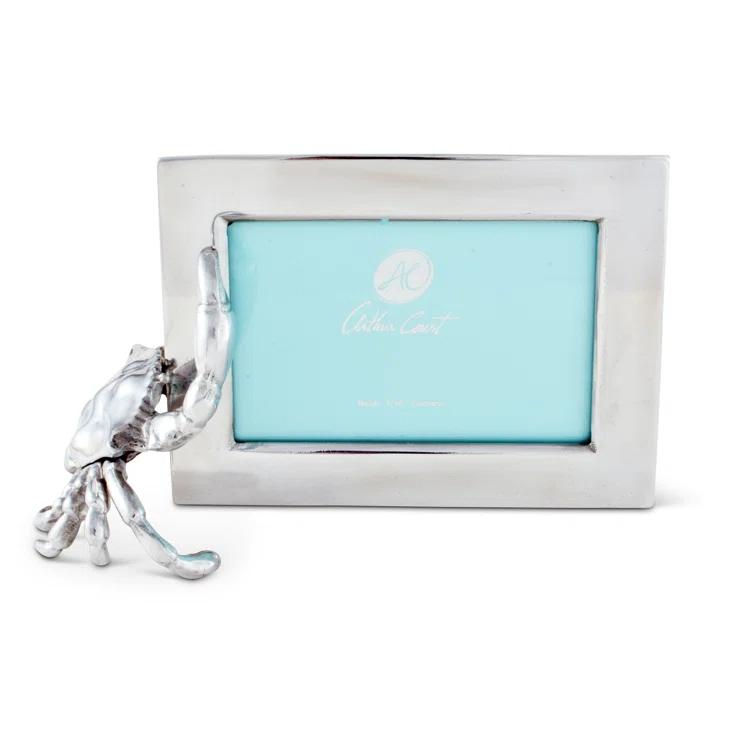 Arthur Court Designs Coastal Silver Metal Embossed Picture Frame