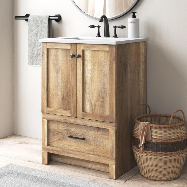 Lark Manor™ Soma 24'' Single Bathroom Vanity with Engineered Marble Top
