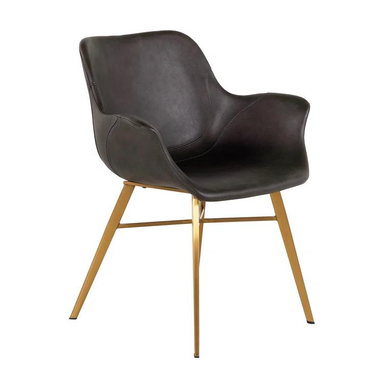 Gabby Channing 18.11'' H Faux Leather Upholstered Armchair