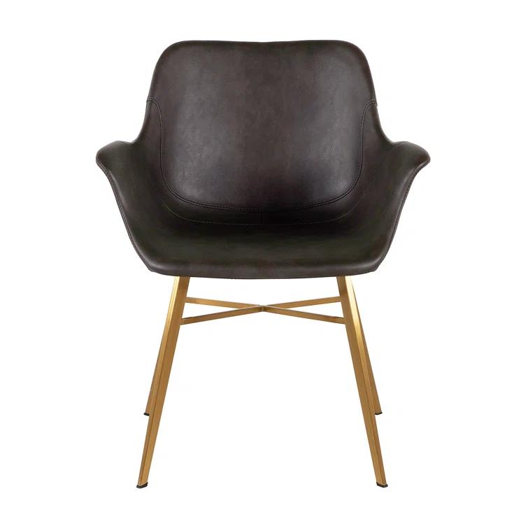 Gabby Channing 18.11'' H Faux Leather Upholstered Armchair