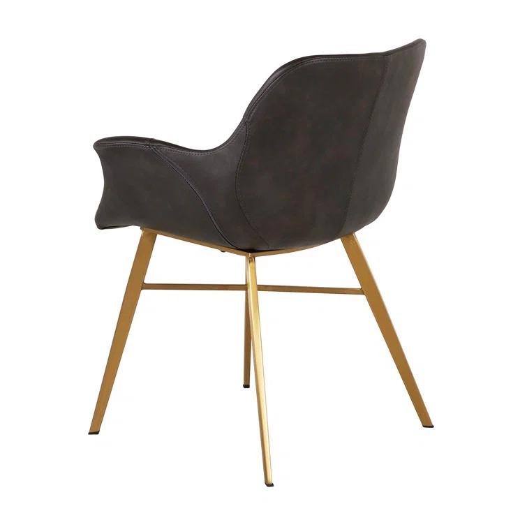 Gabby Channing 18.11'' H Faux Leather Upholstered Armchair