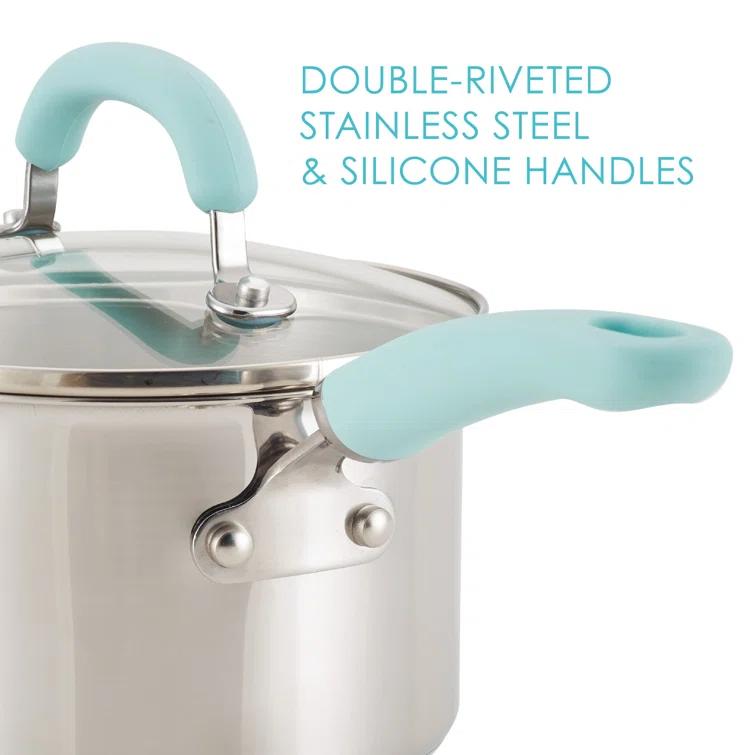 Rachael Ray Rachael Ray Create Delicious Stainless Steel Cookware Induction Pots and Pans Set, 10 Piece