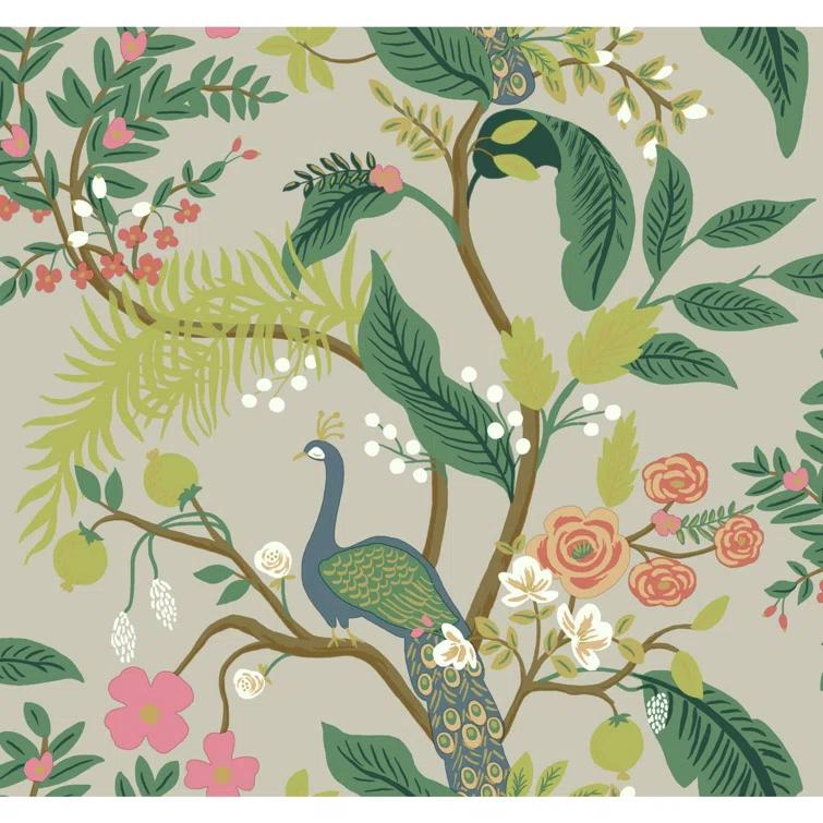 Rifle Paper Co. Peacock 27' x 27" Wallpaper Roll
