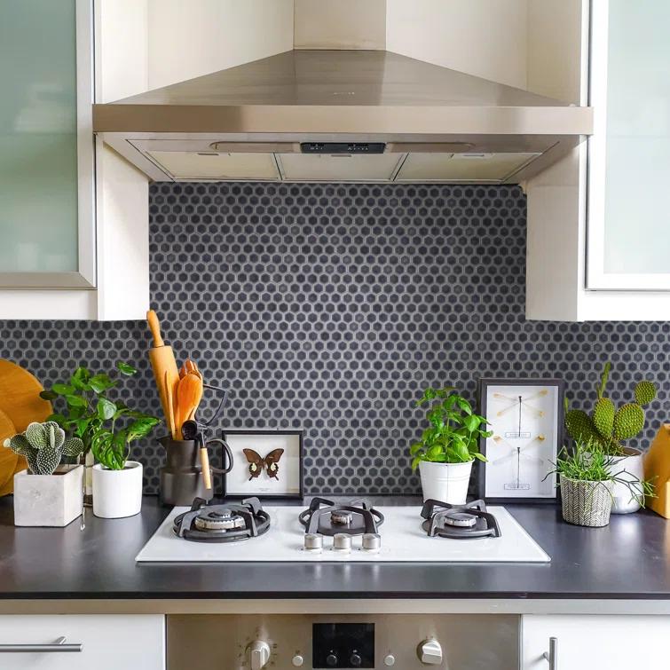 Hudson 1" Hex 11-7/8 " x 13-1/4 " Porcelain Mosaic Floor and Wall Tile