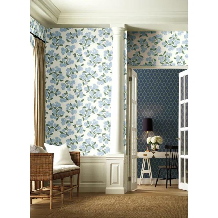 Rifle Paper Co. Hydrangea 27' x 27" Wallpaper