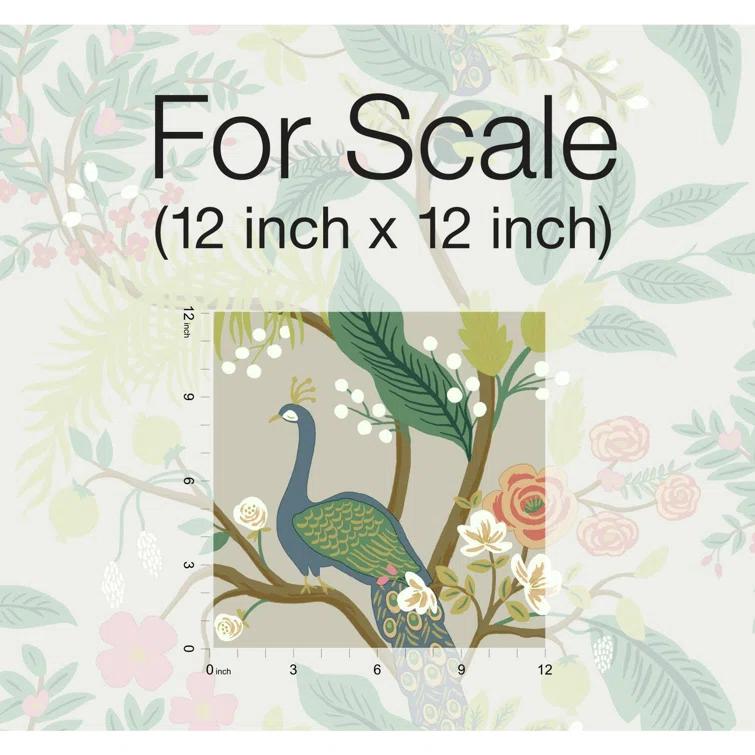 Rifle Paper Co. Peacock 27' x 27" Wallpaper Roll