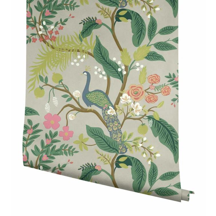 Rifle Paper Co. Peacock 27' x 27" Wallpaper Roll