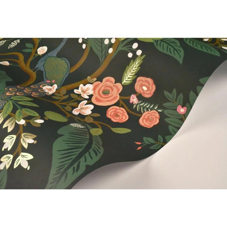 Rifle Paper Co. Peacock 27' x 27" Wallpaper Roll