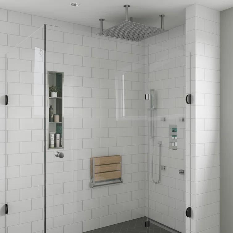 Vertical Stainless Steel Triple Shower Niche