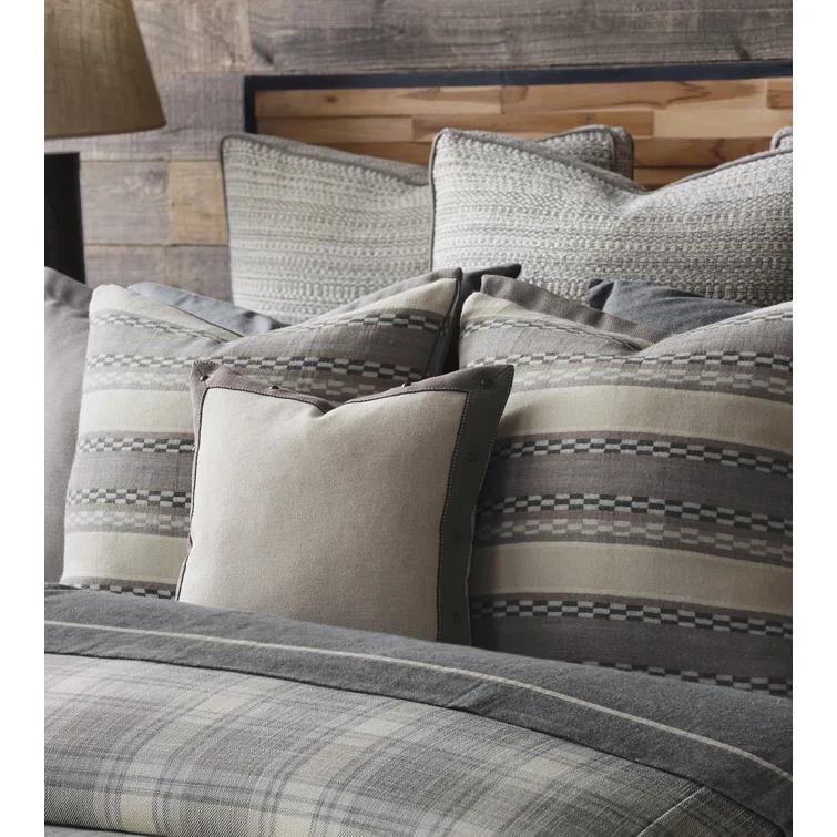 Eastern Accents Telluride Striped Wool Blend Reversible Throw Pillow