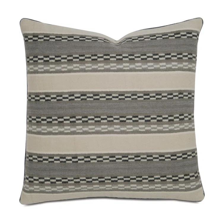 Eastern Accents Telluride Striped Wool Blend Reversible Throw Pillow