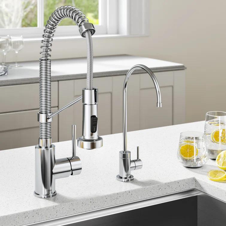 KRAUS Bolden Commercial Style 2-Function Single Handle Pull Down Kitchen Faucet