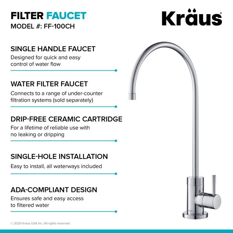 KRAUS Bolden Commercial Style 2-Function Single Handle Pull Down Kitchen Faucet