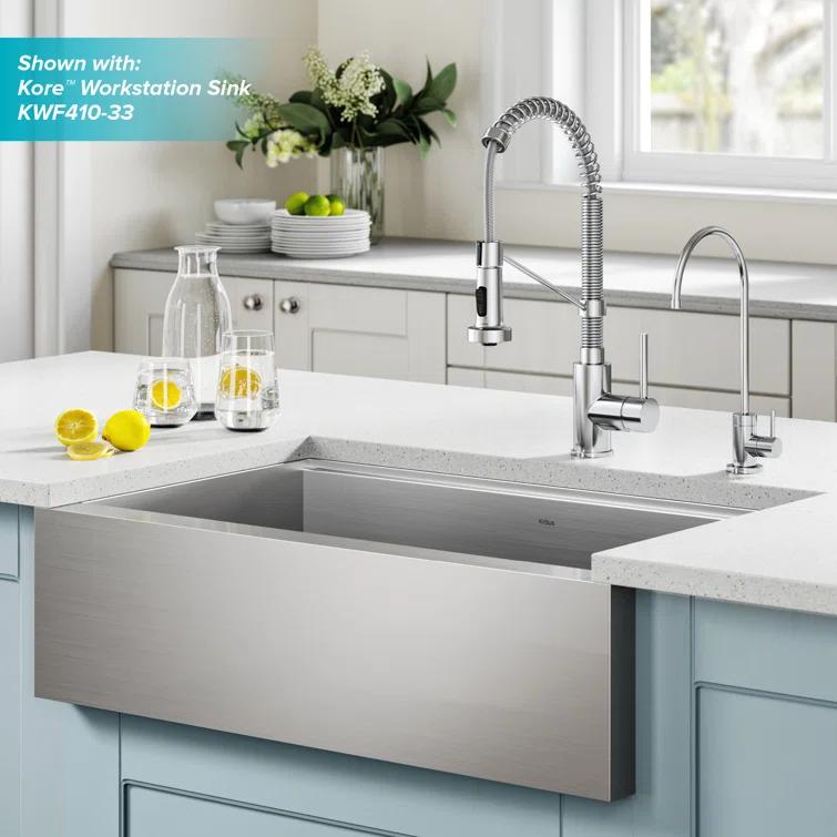 KRAUS Bolden Commercial Style 2-Function Single Handle Pull Down Kitchen Faucet