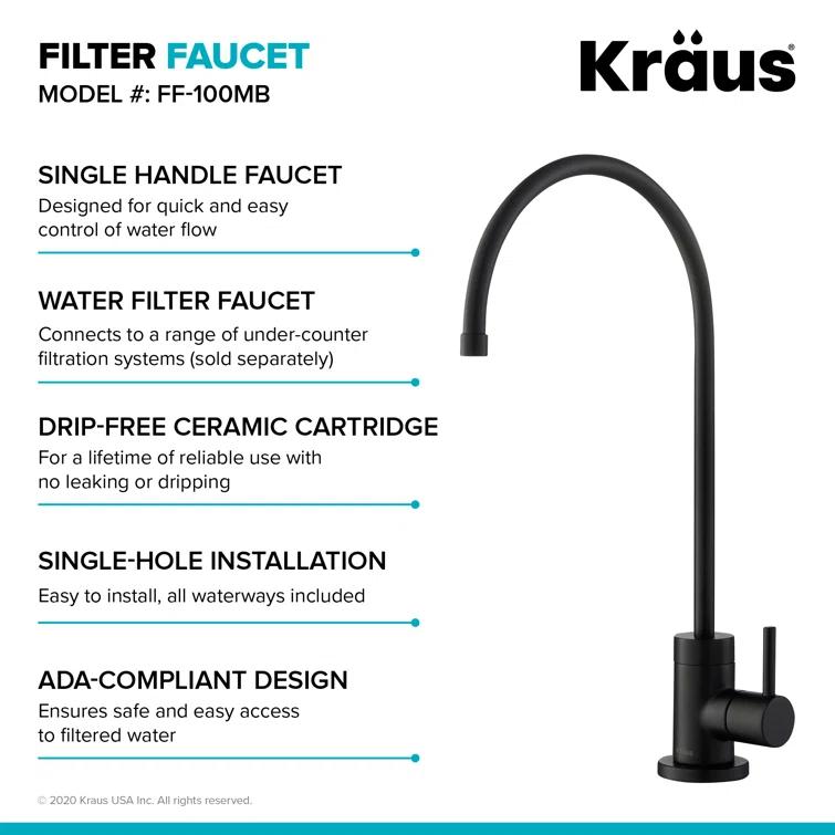 KRAUS Bolden Commercial Style 2-Function Single Handle Pull Down Kitchen Faucet