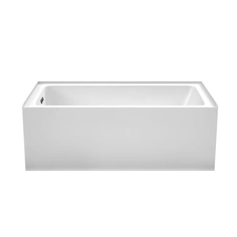 Wyndham Collection WCBTW16032LMBTRIM Grayley 60'' x 32'' Alcove Soaking Acrylic Bathtub