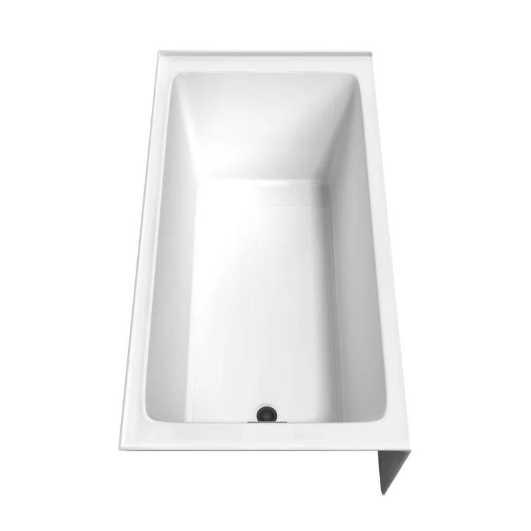Wyndham Collection WCBTW16032LMBTRIM Grayley 60'' x 32'' Alcove Soaking Acrylic Bathtub