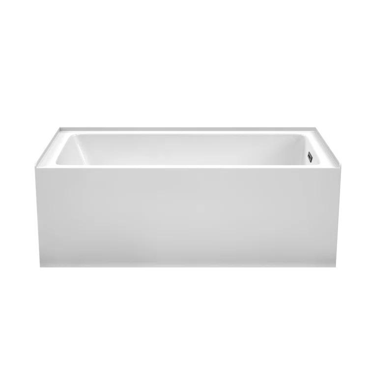Wyndham Collection WCBTW16032LMBTRIM Grayley 60'' x 32'' Alcove Soaking Acrylic Bathtub
