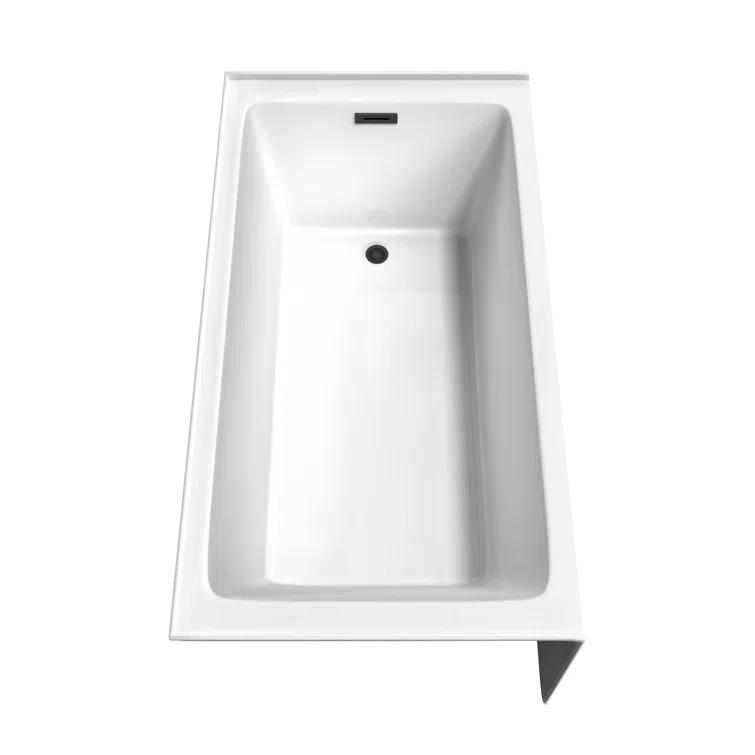 Wyndham Collection WCBTW16032LMBTRIM Grayley 60'' x 32'' Alcove Soaking Acrylic Bathtub