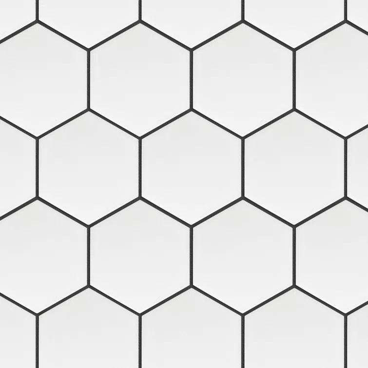 Supreme Tile Porcetile 10.08 in. x 11.64 in. Honeycomb Matte Porcelain Mosaic Wall and Floor Tile