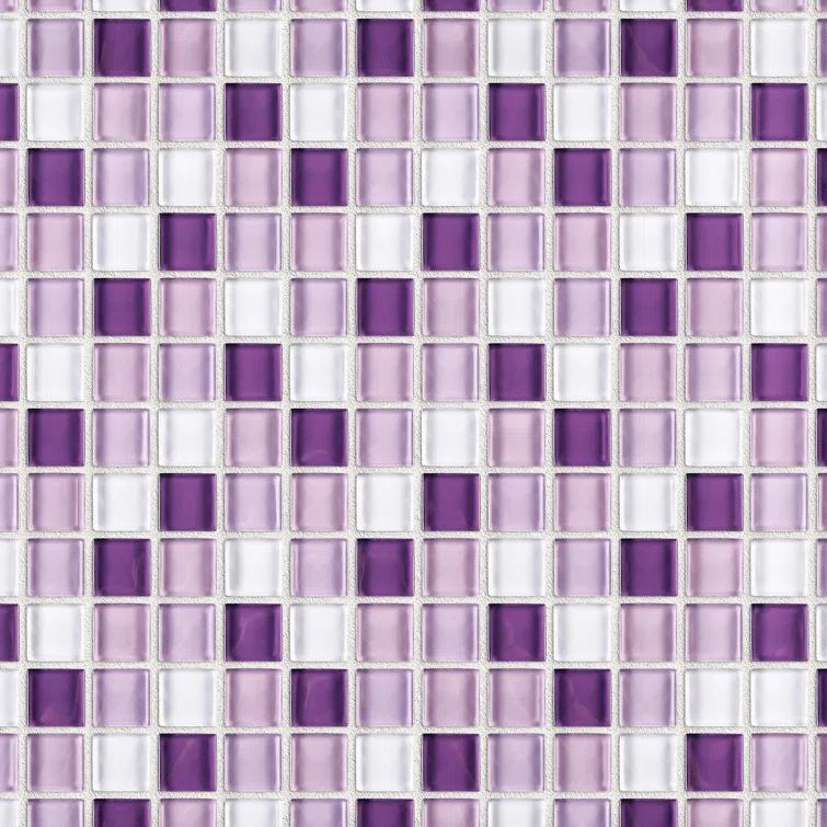 Supreme Tile Glare 11.82 in. x 11.82 in. Squares Glossy Glass Mosaic Tile