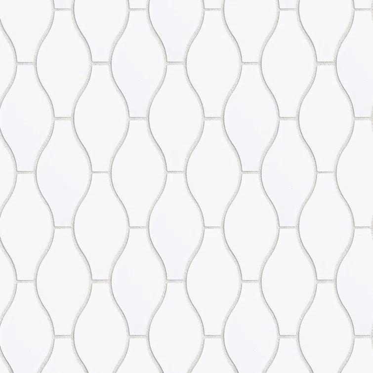 Supreme Tile Handmade 12.01 in. x 9.65 in. Geometric Glossy Porcelain Mosaic Wall and Floor Tile