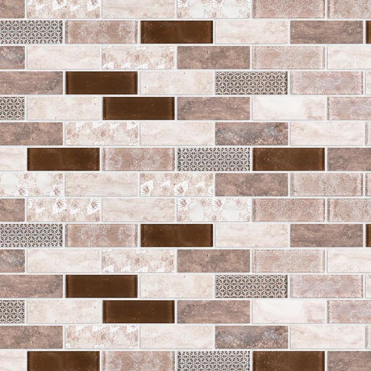 Recycle 1" x 3" Glass Brick Joint Mosaic Wall Tile