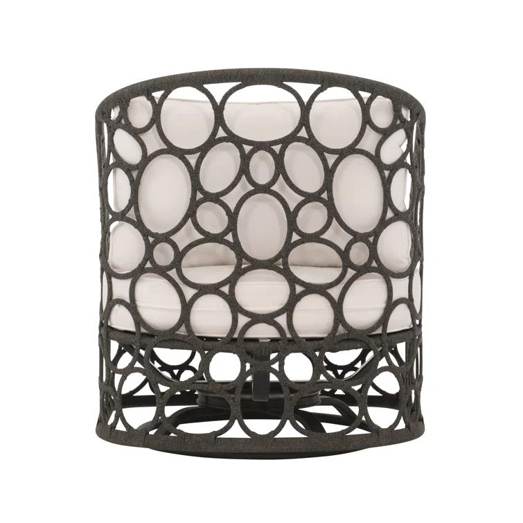 Bernhardt Bali Swivel Wicker Outdoor Lounge Chair