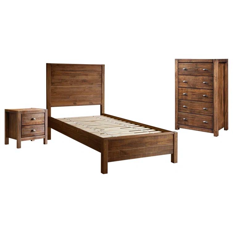 Montauk Solid Wood Panel Bed