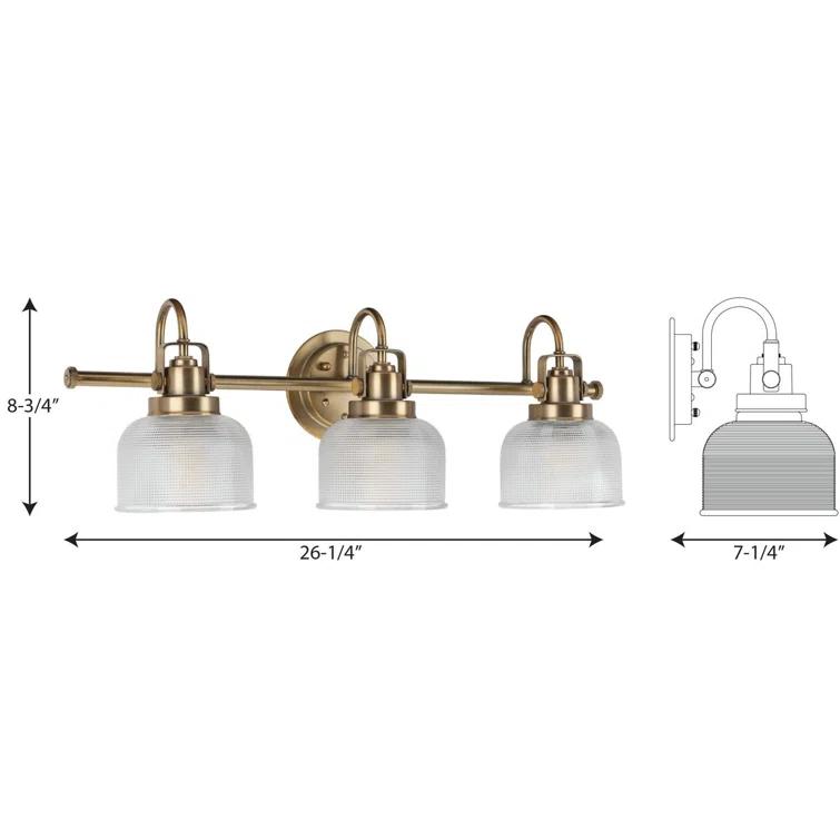 Rosser 3 Light Transparent Dimmable Vanity Light