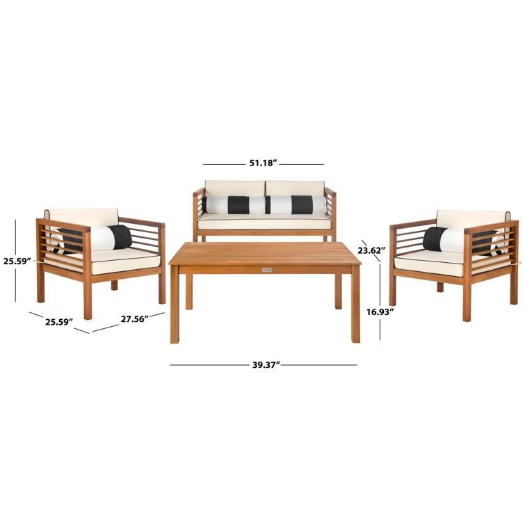 Wade Logan® Arlethe 5 Piece Rattan Sofa Seating Group with Cushions