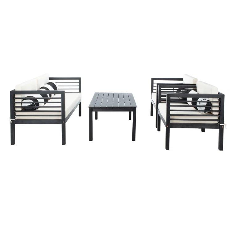 Wade Logan® Arlethe 5 Piece Rattan Sofa Seating Group with Cushions