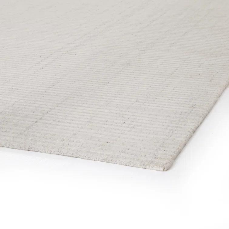 Transitional Handmade Grey/Beige Wool-Viscose Blend Rug 10' x 14'